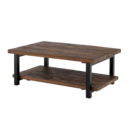 Alaterre Furniture Pomona 48"L Metal and Wood Coffee Table AMBA1220